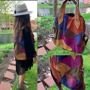 ⚜️HP🥳 Lucky Brand Patchwork Crossbody Tote
bag.